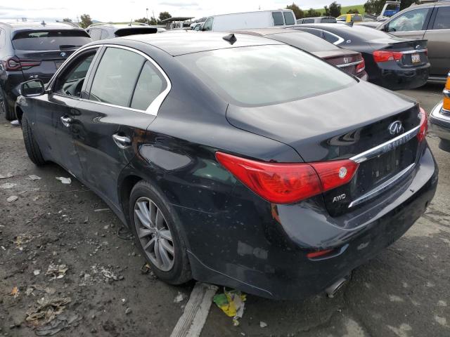 JN1BV7ARXFM393882 - 2015 INFINITI Q50 BASE BLACK photo 2