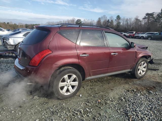 JN8AZ08T46W410349 - 2006 NISSAN MURANO SL MAROON photo 3