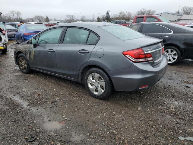 19XFB2F50DE100437 - 2013 HONDA CIVIC LX GRAY photo 2