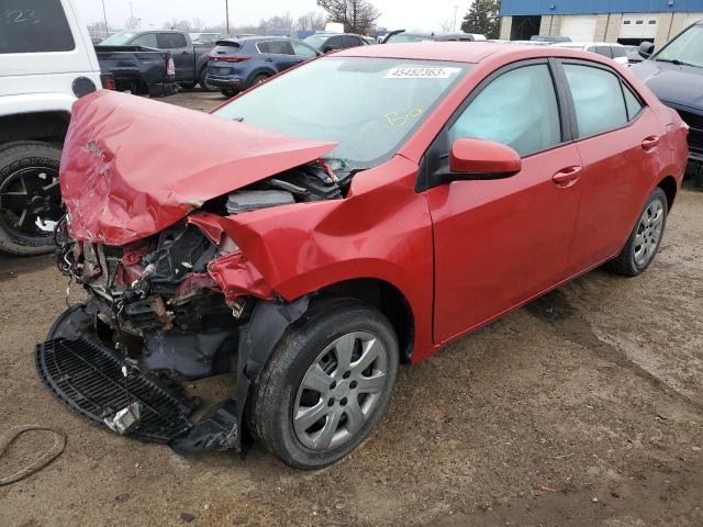 2T1BURHE0EC191482 - 2014 TOYOTA COROLLA L RED photo 1