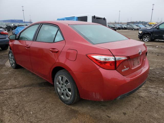 2T1BURHE0EC191482 - 2014 TOYOTA COROLLA L RED photo 2