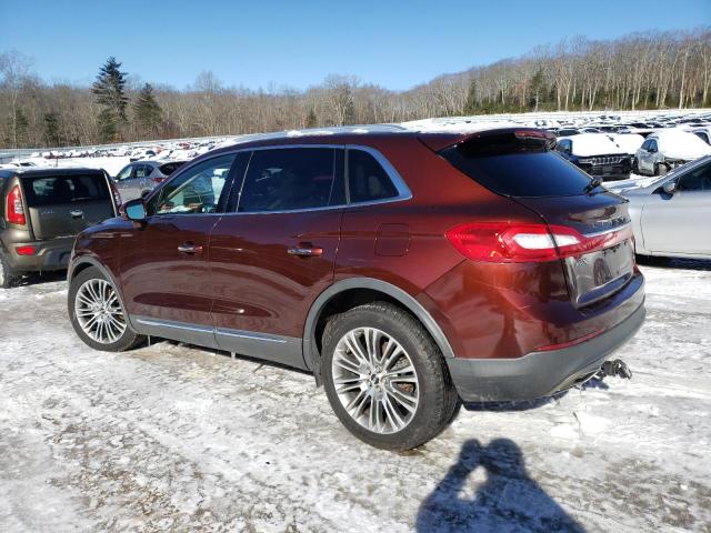 2LMTJ8LR7GBL53279 - 2016 LINCOLN MKX RESERVE BURGUNDY photo 2