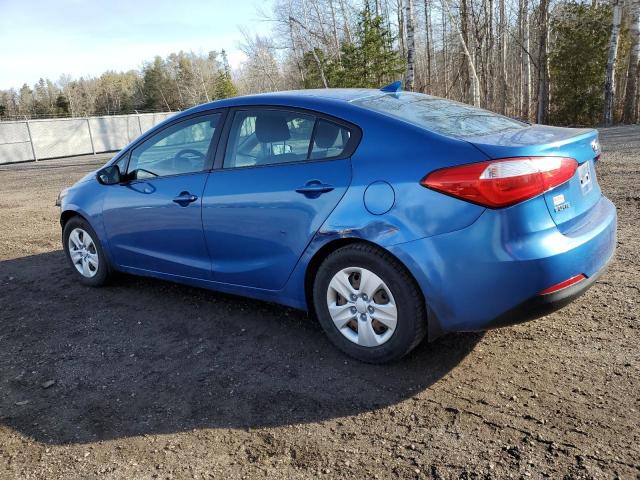 KNAFK4A61F5300914 - 2015 KIA FORTE LX BLUE photo 2