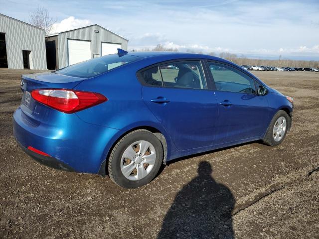 KNAFK4A61F5300914 - 2015 KIA FORTE LX BLUE photo 3