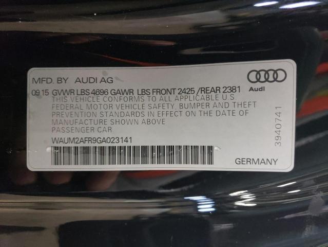 WAUM2AFR9GA023141 - 2016 AUDI A5 PREMIUM PLUS S-LINE BLACK photo 12