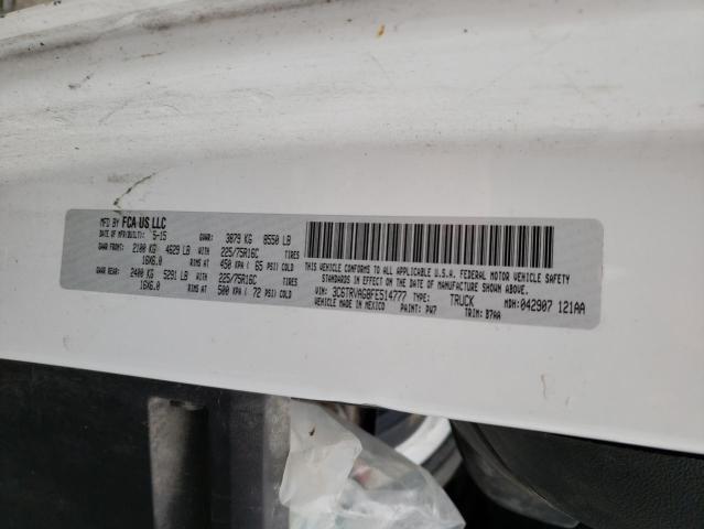 3C6TRVAG8FE514777 - 2015 RAM PROMASTER 1500 STANDARD WHITE photo 13