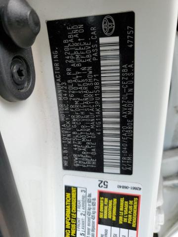 4T1G11AK3PU159871 - 2023 TOYOTA CAMRY SE NIGHT SHADE WHITE photo 12