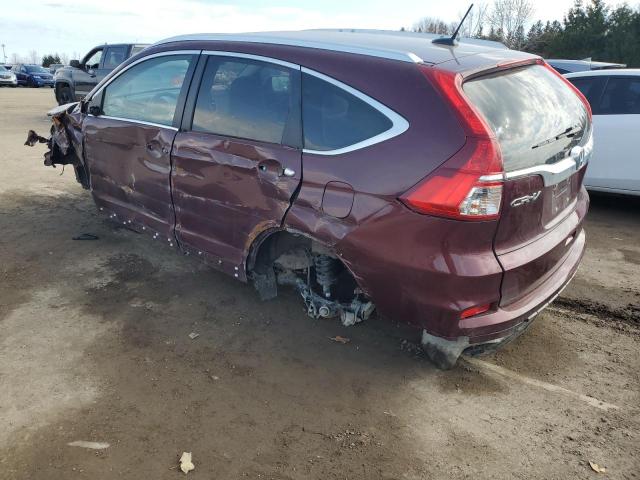 5J6RM4H91GL800122 - 2016 HONDA CR-V TOURING MAROON photo 2