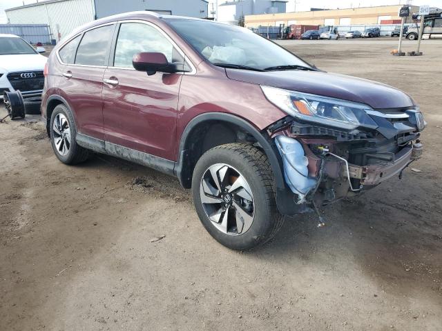 5J6RM4H91GL800122 - 2016 HONDA CR-V TOURING MAROON photo 4