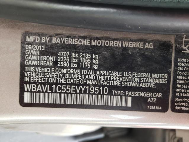 WBAVL1C55EVY19510 - 2014 BMW X1 XDRIVE28I GRAY photo 13