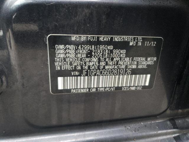 JF1GPAC66D2819126 - 2013 SUBARU IMPREZA PREMIUM GRAY photo 12