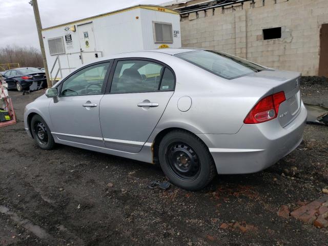 2HGFA16528H301068 - 2008 HONDA CIVIC LX SILVER photo 2