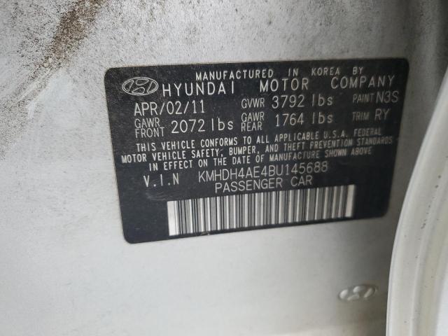 KMHDH4AE4BU145688 - 2011 HYUNDAI ELANTRA GLS SILVER photo 13