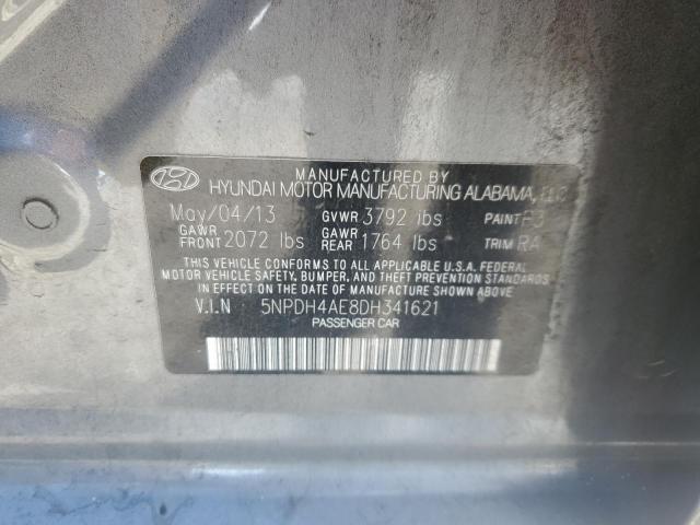 5NPDH4AE8DH341621 - 2013 HYUNDAI ELANTRA GLS GRAY photo 13