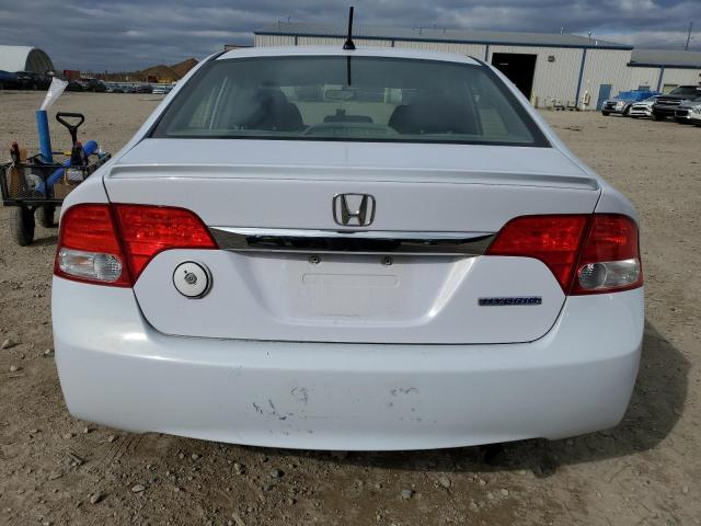 JHMFA3F23BS000128 - 2011 HONDA CIVIC HYBRID WHITE photo 6