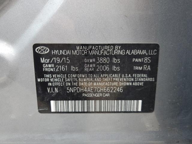 5NPDH4AE7GH662246 - 2016 HYUNDAI ELANTRA SE GRAY photo 13