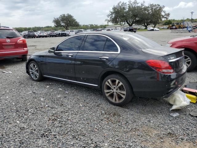 55SWF4KB0HU201620 - 2017 MERCEDES-BENZ C 300 4MATIC BLACK photo 2