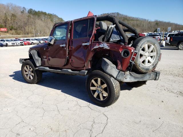 1J4GA59137L154936 - 2007 JEEP WRANGLER SAHARA MAROON photo 2