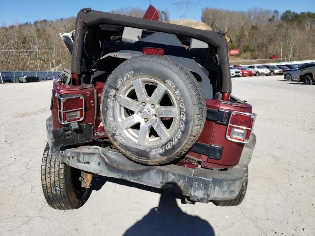 1J4GA59137L154936 - 2007 JEEP WRANGLER SAHARA MAROON photo 6