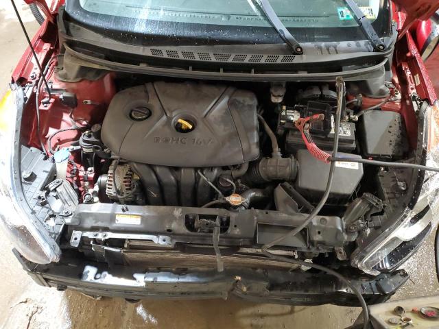 KMHDH4AE5CU213353 - 2012 HYUNDAI ELANTRA GLS RED photo 11