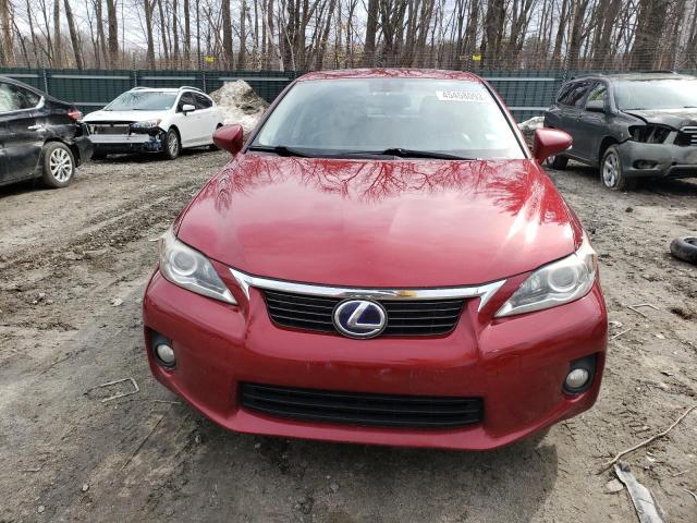 JTHKD5BHXB2031873 - 2011 LEXUS CT 200 RED photo 5