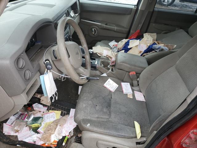 1J8HG48K39C541818 - 2009 JEEP COMMANDER SPORT წითელი ფოტო 7