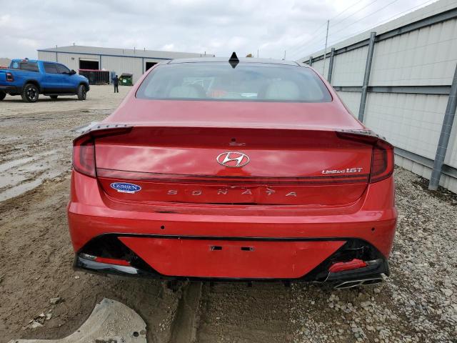 5NPEH4J25LH004610 - 2020 HYUNDAI SONATA LIMITED RED photo 6