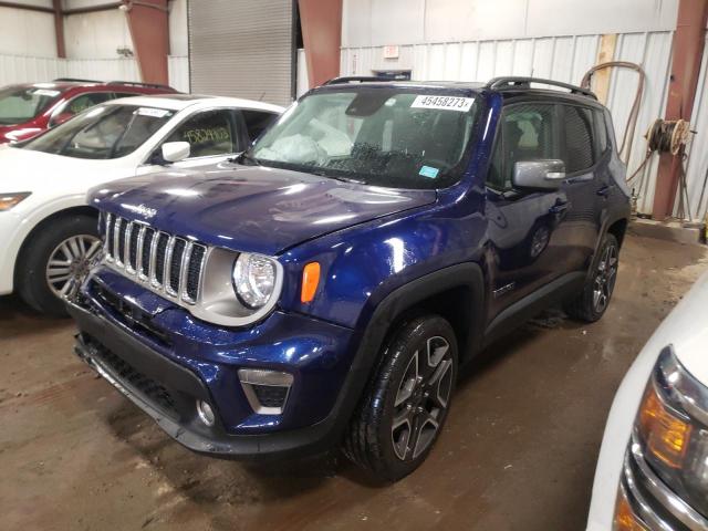 ZACNJDD15MPM17639 - 2021 JEEP RENEGADE LIMITED BLUE photo 1