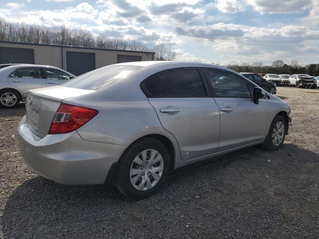 19XFB2F51CE102227 - 2012 HONDA CIVIC LX SILVER photo 3