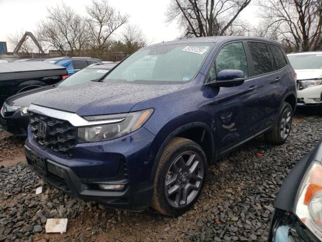 5FNYF8H54NB008885 - 2022 HONDA PASSPORT EXL ლურჯი ფოტო 1