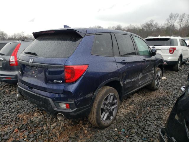 5FNYF8H54NB008885 - 2022 HONDA PASSPORT EXL ლურჯი ფოტო 3