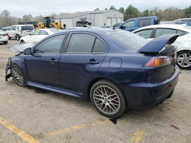 JA32W8FV9DU013884 - 2013 MITSUBISHI LANCER EVOLUTION GSR BLUE photo 2