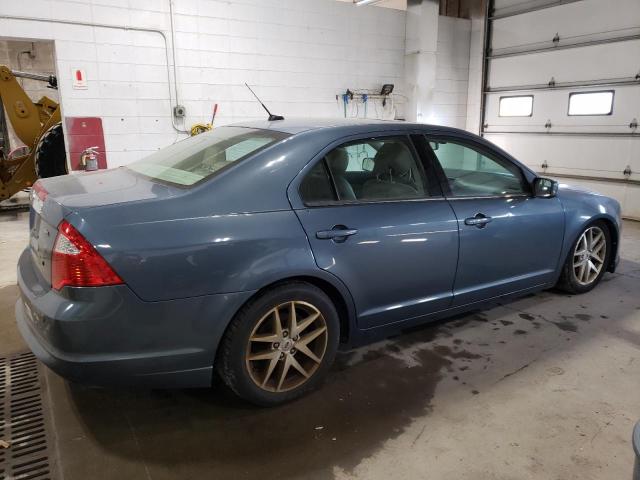 3FAHP0JA2CR346213 - 2012 FORD FUSION SEL BLUE photo 3