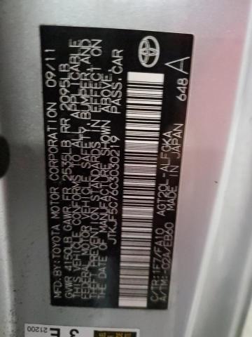 JTKJF5C76C3030219 - 2012 TOYOTA SCION TC 银色 照片 12