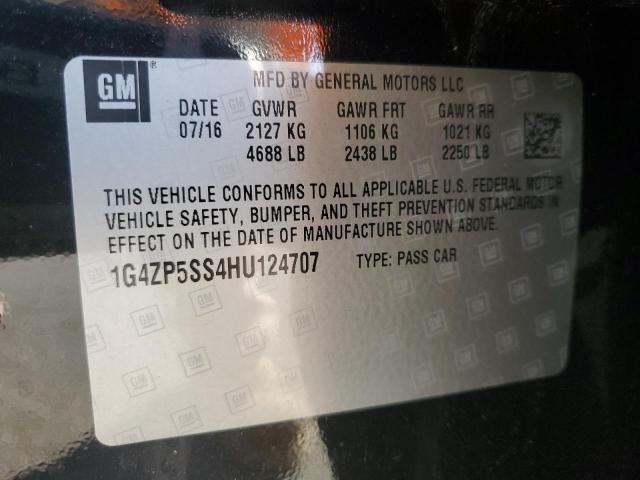 1G4ZP5SS4HU124707 - 2017 BUICK LACROSSE ESSENCE BLACK photo 12