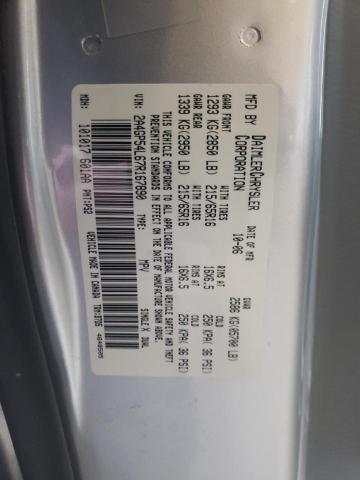 2A4GP54L67R167890 - 2007 CHRYSLER TOWN & COU TOURING 银色 照片 12