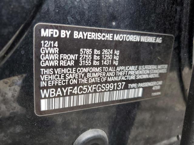 WBAYF4C5XFGS99137 - 2015 BMW 740 LXI BLACK photo 12