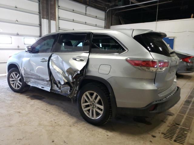 5TDBKRFH8GS245382 - 2016 TOYOTA HIGHLANDER LE SILVER photo 2