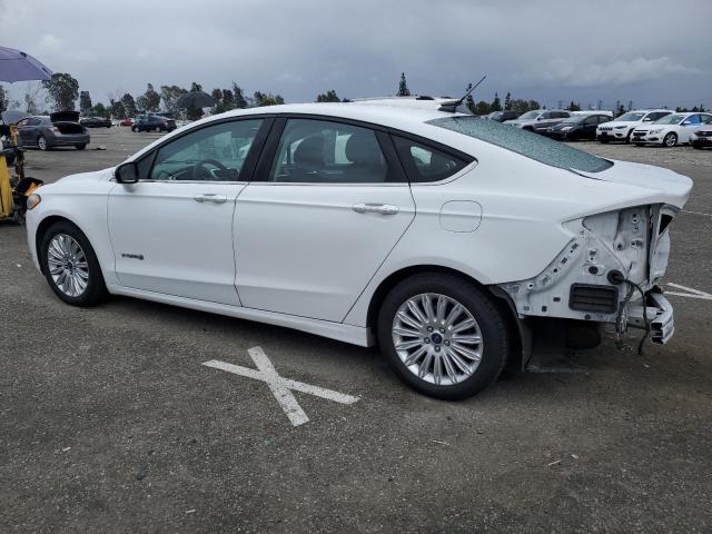 3FA6P0LU0GR385340 - 2016 FORD FUSION SE HYBRID WHITE photo 2