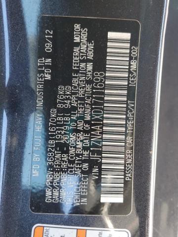 JF1ZNAA1XD1711698 - 2013 TOYOTA SCION FR-S CHARCOAL photo 12