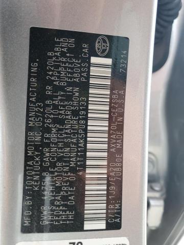 4T1T11AK5PU819133 - 2023 TOYOTA CAMRY SE NIGHT SHADE SILVER photo 13