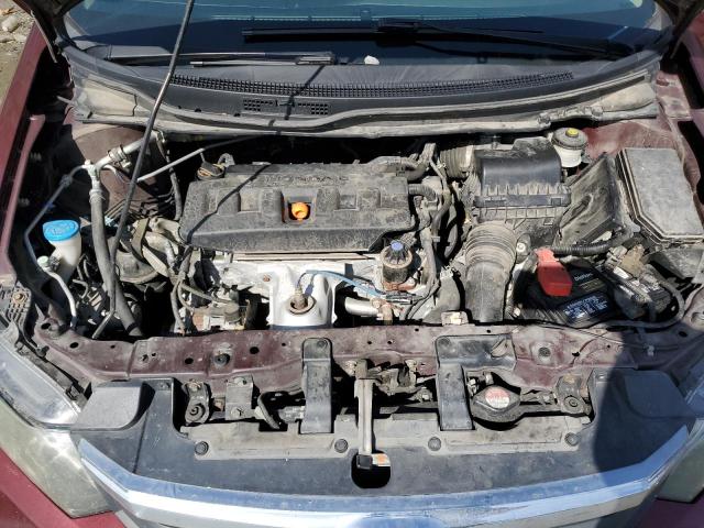 2HGFB2F92CH506310 - 2012 HONDA CIVIC EXL ბურგუნდია ფოტო 11