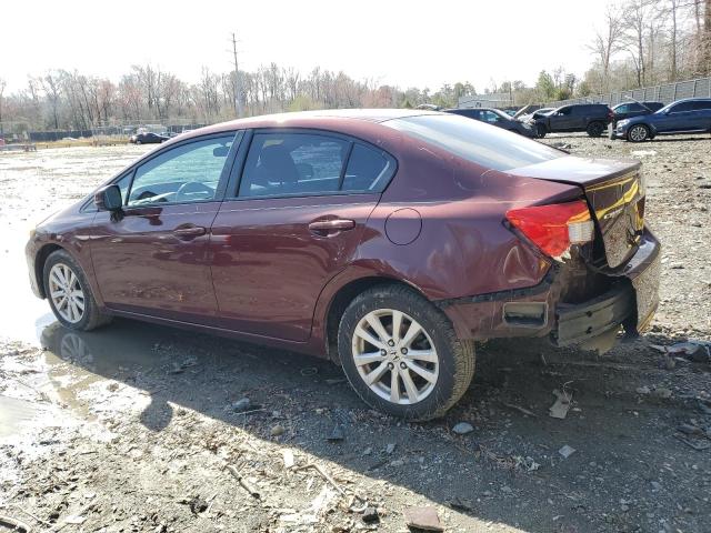 2HGFB2F92CH506310 - 2012 HONDA CIVIC EXL ბურგუნდია ფოტო 2