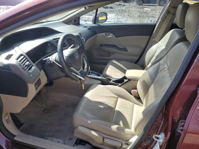 2HGFB2F92CH506310 - 2012 HONDA CIVIC EXL ბურგუნდია ფოტო 7