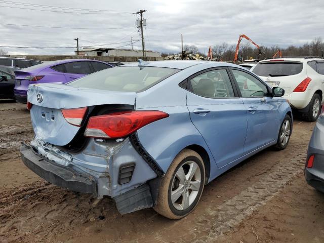 KMHDH4AE2CU432674 - 2012 HYUNDAI ELANTRA GLS BLUE photo 3