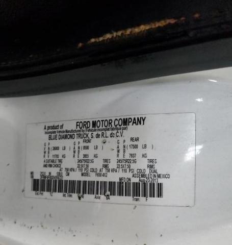 3FRNF6FB5DV016727 - 2013 FORD F650 SUPER DUTY WHITE photo 10