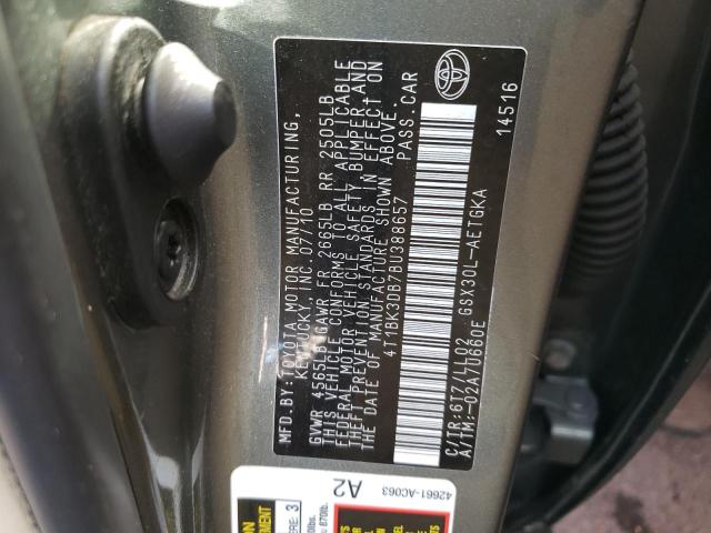 4T1BK3DB7BU388657 - 2011 TOYOTA AVALON BASE GRAY photo 13