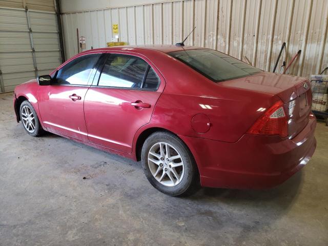 3FAHP0GA6AR322839 - 2010 FORD FUSION S RED photo 2