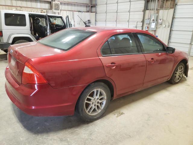 3FAHP0GA6AR322839 - 2010 FORD FUSION S RED photo 3