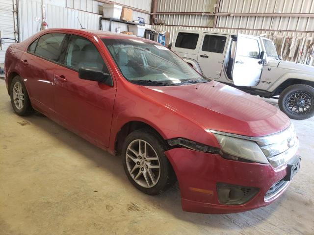 3FAHP0GA6AR322839 - 2010 FORD FUSION S RED photo 4